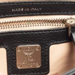 Pre Owned MCM Black Leather Mona Crossbody Bag