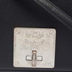Pre Owned MCM Black Leather Mona Crossbody Bag