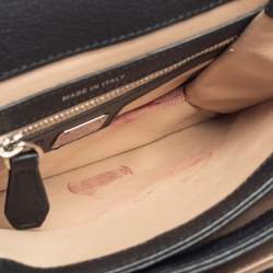 Pre Owned MCM Black Leather Mona Crossbody Bag