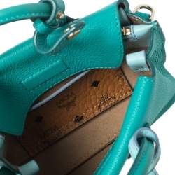 Pre Owned MCM Green Leather X Mini Milla Crossbody Bag