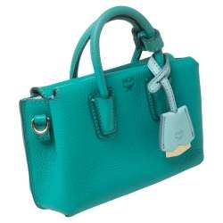 Pre Owned MCM Green Leather X Mini Milla Crossbody Bag