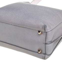 MCM Metallic Grey Leather Milla Hobo 