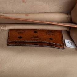 Pre Owned MCM Yellow Leather Flap Chain Crossbody Bag