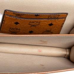 Pre Owned MCM Yellow Leather Flap Chain Crossbody Bag