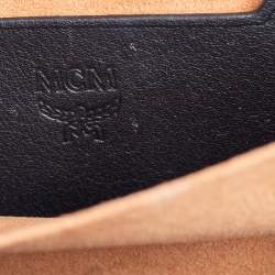 Pre Owned MCM Black Leather Studded Embellished Berlin Box Bag