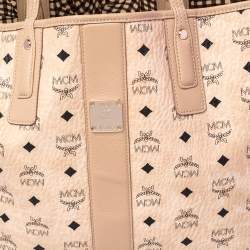 Pre Owned MCM Beige Coated Canvas Large Tote