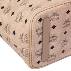 Pre Owned MCM Beige Coated Canvas Large Tote