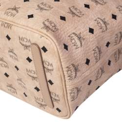 Pre Owned MCM Beige Coated Canvas Large Tote