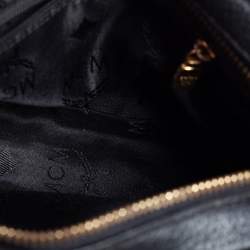 Pre Owned MCM Black Leather Vintage Charms Crossbody Bag