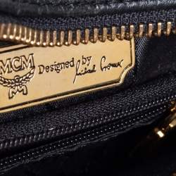 Pre Owned MCM Black Leather Vintage Charms Crossbody Bag