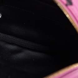 Pre Owned MCM Pink Visetos Coated Canvas and Leather Mini Studded Stark-Bebe Boo Backpack