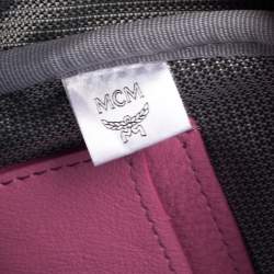 Pre Owned MCM Pink Visetos Coated Canvas and Leather Mini Stark Bebe Boo Backpack