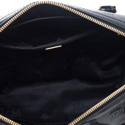 MCM Black Patent Leather Mini Rolle Boston Bag