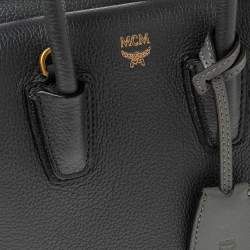 Pre Owned MCM Dark Grey Leather Mini Milla Tote