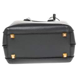 Pre Owned MCM Dark Grey Leather Mini Milla Tote