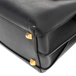 Pre Owned MCM Dark Grey Leather Mini Milla Tote