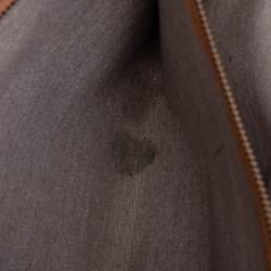 MCM Cognac Visetos Coated Canvas Heritage Top Zip Tote