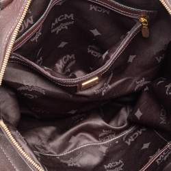 Pre Owned MCM Dark Brown Leather Tassel Satchel
