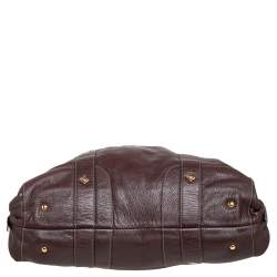 Pre Owned MCM Dark Brown Leather Tassel Satchel