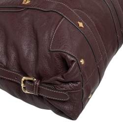 Pre Owned MCM Dark Brown Leather Tassel Satchel