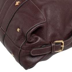 Pre Owned MCM Dark Brown Leather Tassel Satchel