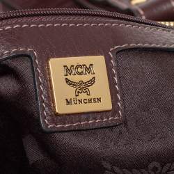 Pre Owned MCM Dark Brown Leather Tassel Satchel