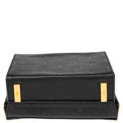 Pre Owned MCM Black Visetos Coated Canvas and Leather Berlin Box Bag