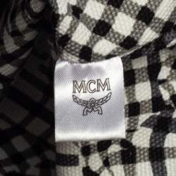 Pre Owned MCM Black Visetos Coated Canvas and Leather Mini Anya Zip Tote