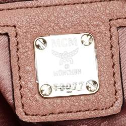 Pre Owned MCM Pink Leather Zip Satchel