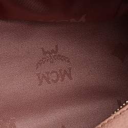 Pre Owned MCM Pink Leather Zip Satchel