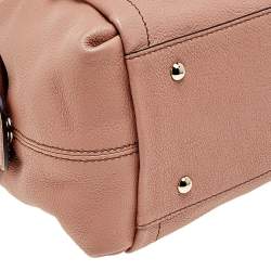 Pre Owned MCM Pink Leather Zip Satchel