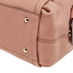 Pre Owned MCM Pink Leather Zip Satchel