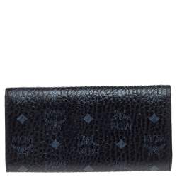 Pre Owned MCM Black Leather Wallet On Chain