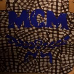 Pre Owned  MCM Cognac Visetos Coated Canvas and Leather Reversible Shopper Tote 