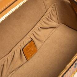 Pre Owned MCM Cognac Visetos Coated Canvas Rockstar Vanity Case