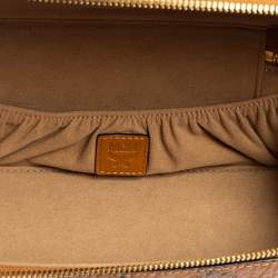 Pre Owned MCM Cognac Visetos Coated Canvas Rockstar Vanity Case
