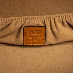 Pre Owned MCM Cognac Visetos Coated Canvas Rockstar Vanity Case