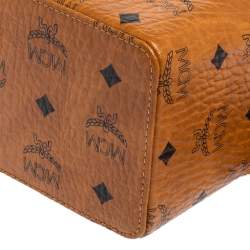 Pre Owned MCM Cognac Visetos Coated Canvas Rockstar Vanity Case