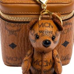 Pre Owned MCM Cognac Visetos Coated Canvas Rockstar Vanity Case