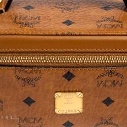 Pre Owned MCM Cognac Visetos Coated Canvas Rockstar Vanity Case