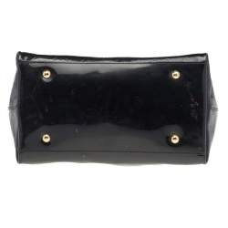 Pre Owned MCM Black Patent Leather Embossed Tote