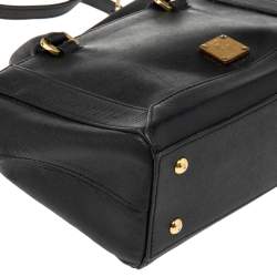 Pre Owned MCM Black Leather Nuovo Tote