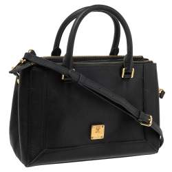 Pre Owned MCM Black Leather Nuovo Tote