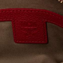 MCM Red Leather Chanswell Studded Camera Bag