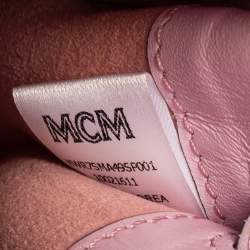 Pre Owned MCM Silver Leather Small Milla Top Handle Bag