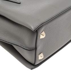 Pre Owned MCM Blue/Grey Leather Mini Milla Tote