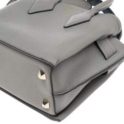 Pre Owned MCM Blue/Grey Leather Mini Milla Tote