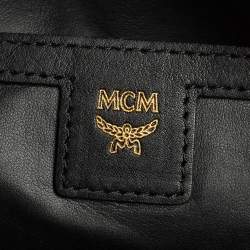  MCM Cognac Visetos Coated Canvas Stark Studs Backpack 
