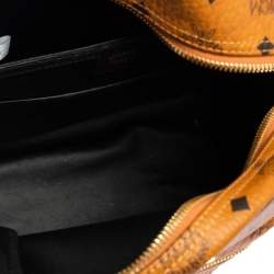  MCM Cognac Visetos Coated Canvas Stark Studs Backpack 