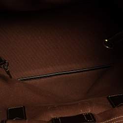 Pre Owned MCM Cognac Visetos Coated Canvas and Leather Shopper Tote